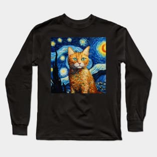 Van Gogh's cat Long Sleeve T-Shirt